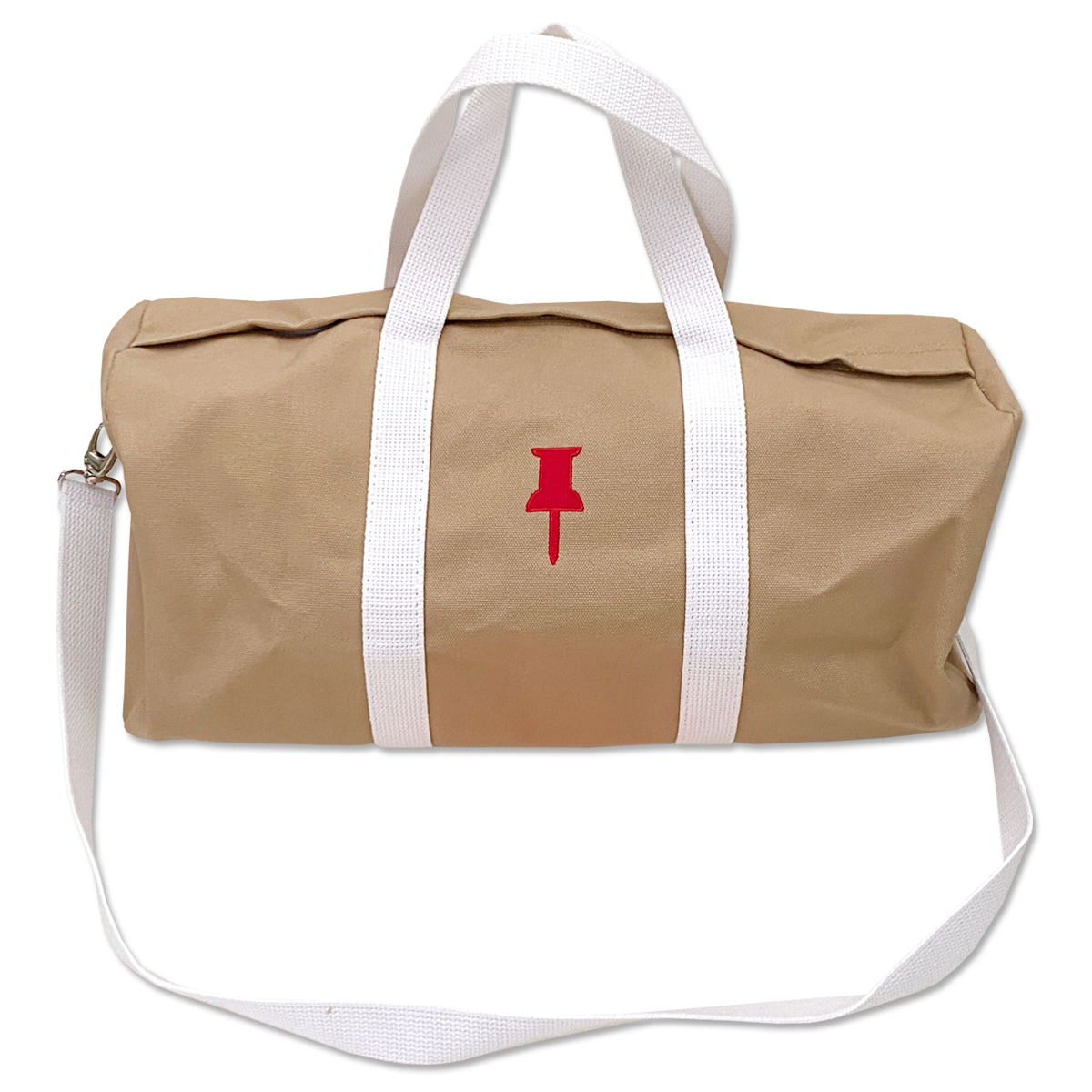 Pinterest- Tan Pin Duffle Bag